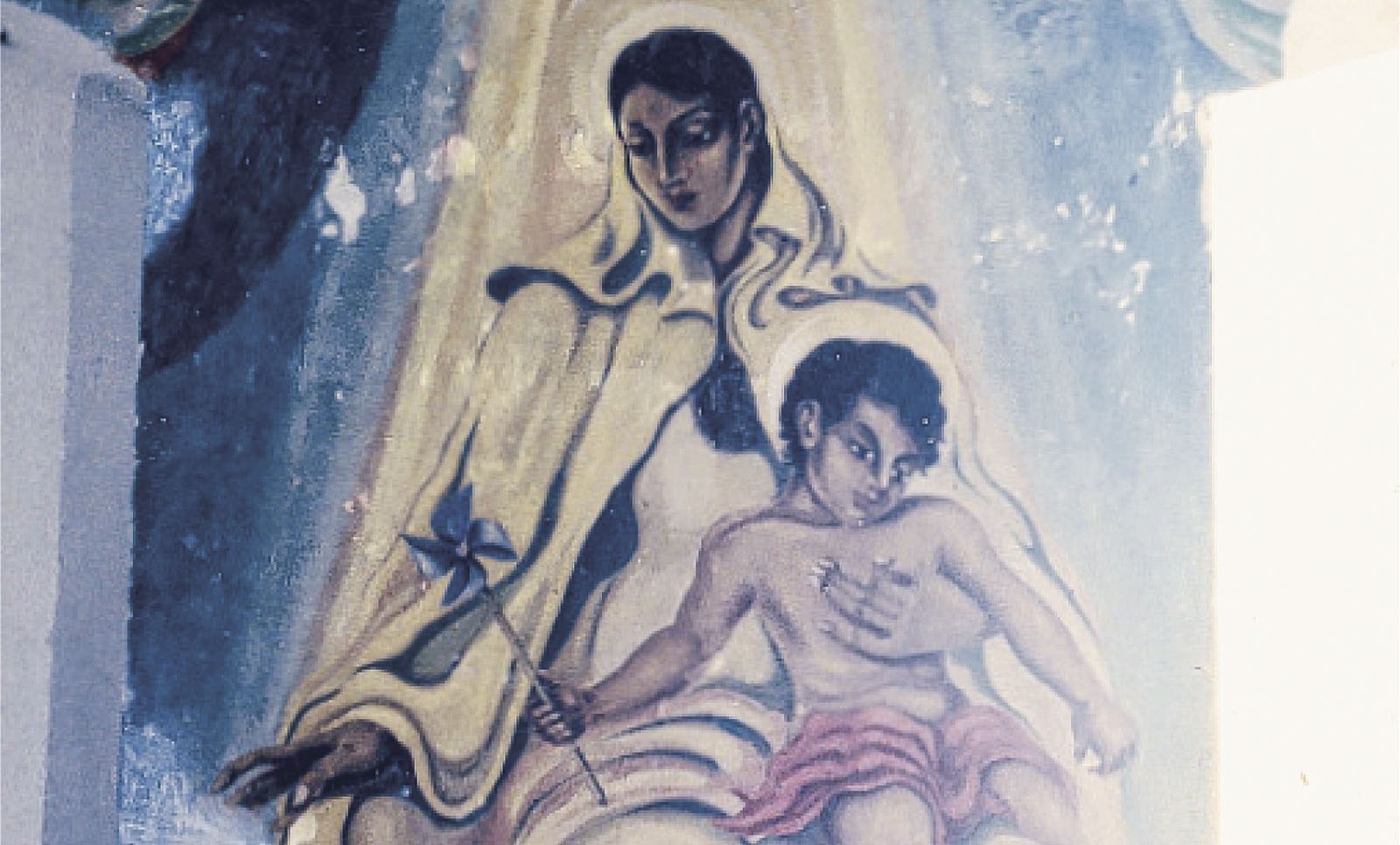 Helios Gómez, Capella gitana, fresc frontal, 3,10 x 2,40 m, Presó Model, Barcelona, 1968.