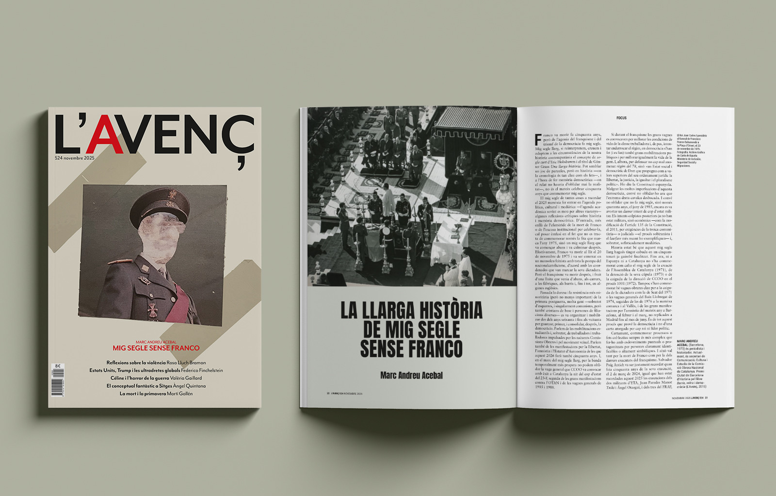 A la coberta, imatge del projecte 'Eroding Franco' de Jordi Jon