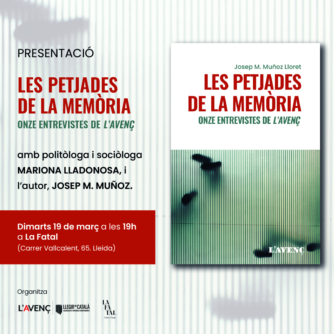 Presentació del llibre 'Les petjades de la memòria. Onze entrevistes de L'Avenç' a Lleida