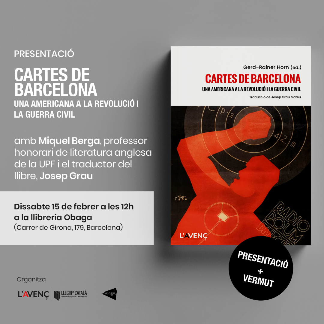 Presentació del llibre  'Cartes de Barcelona' i després vermut