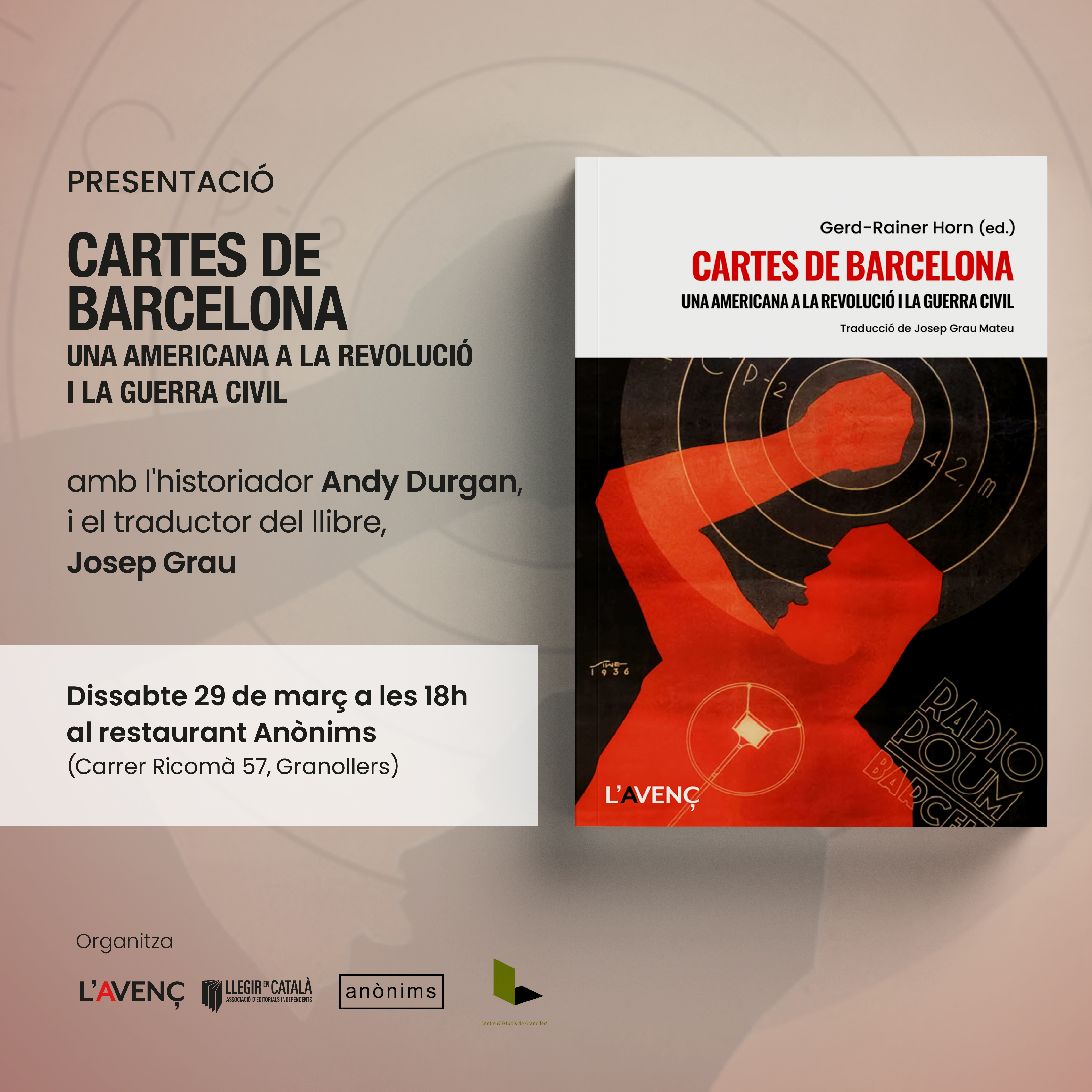 Presentació del llibre 'Cartes de Barcelona' a Granollers