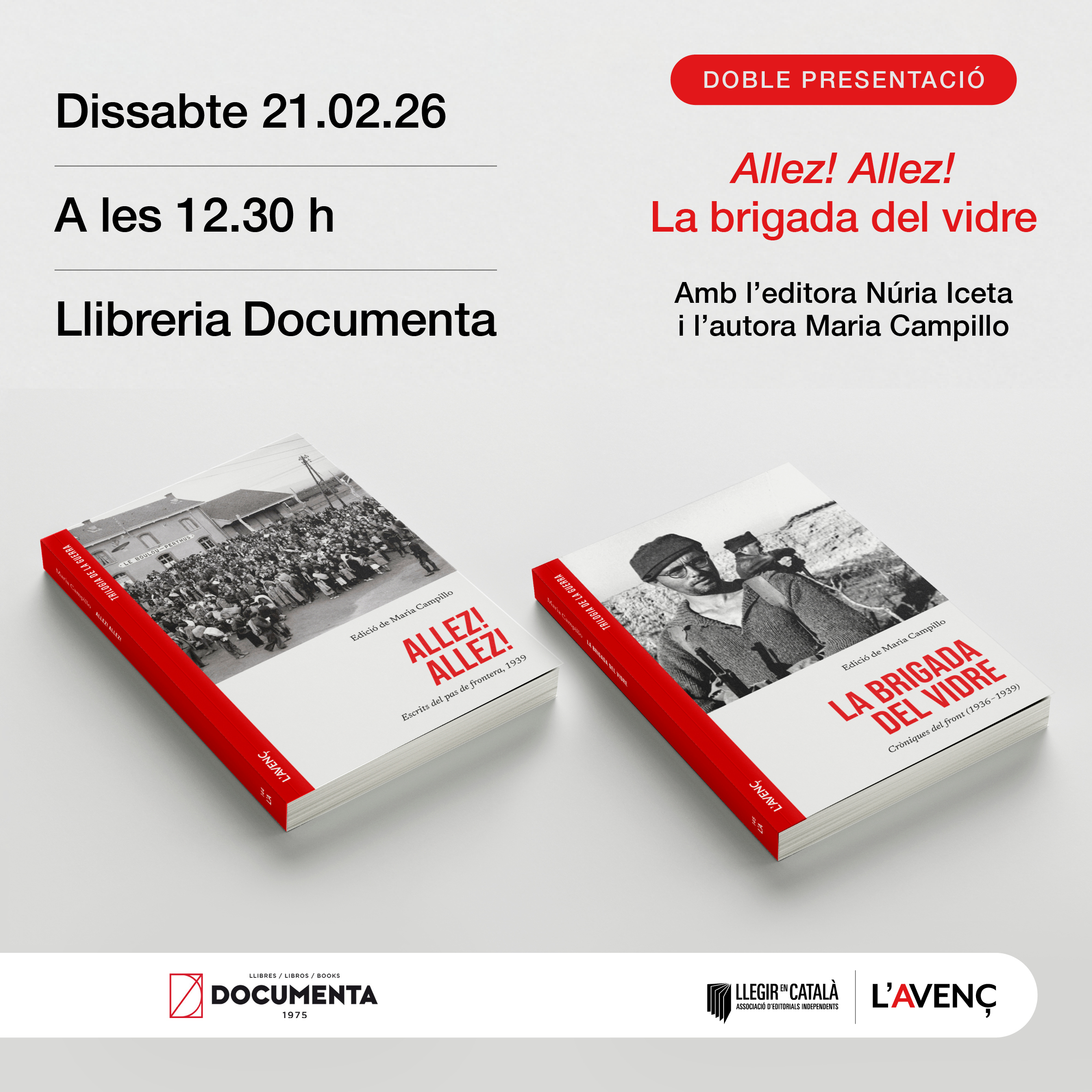 Doble presentació d''Allez! Allez!' i 'La brigada del vidre'