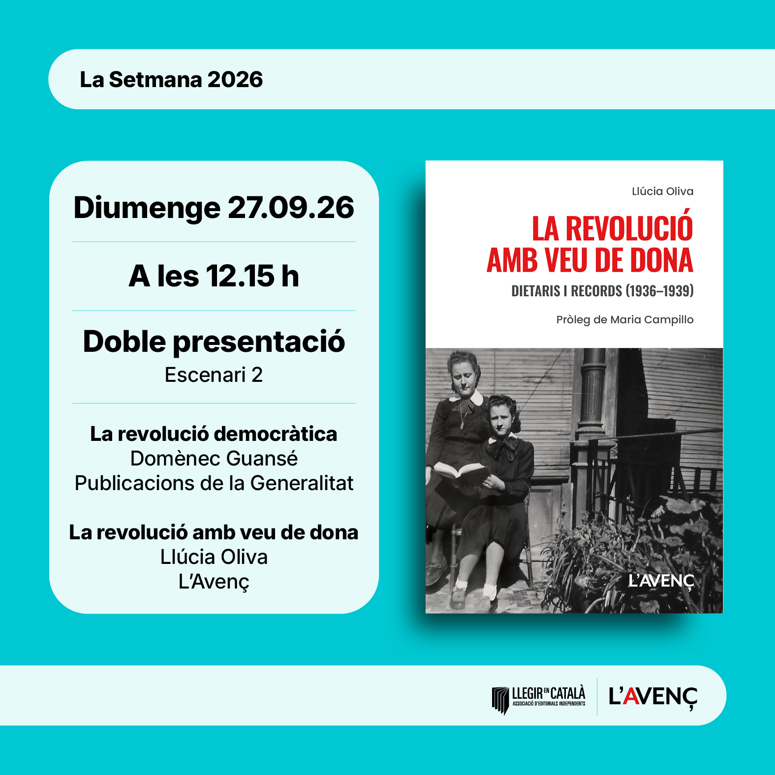 'La revolució amb veu de dona' a La Setmana 2026