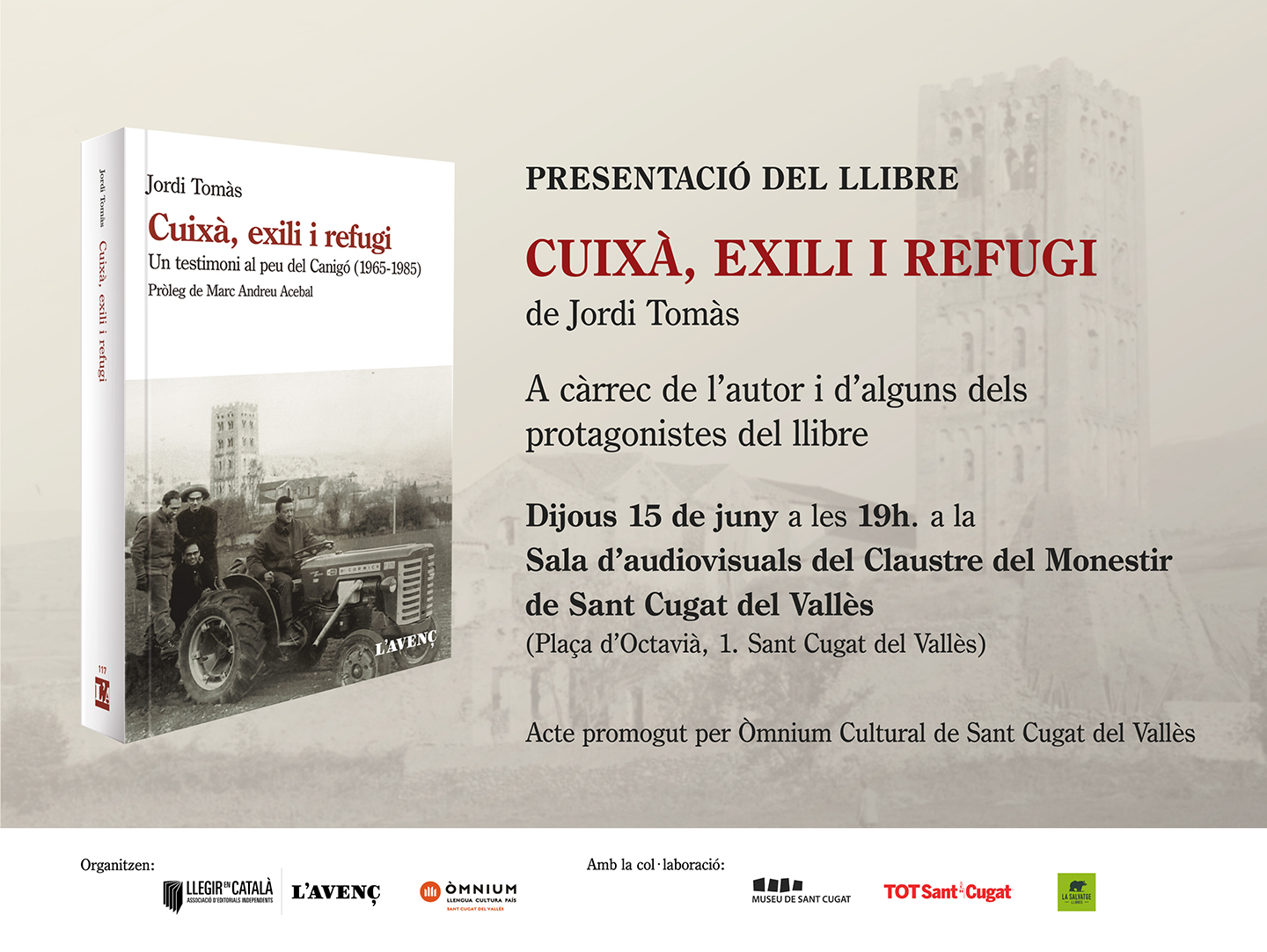 Presentació del llibre “Cuixà, exili i refugi ” a Sant Cugat del Vallès